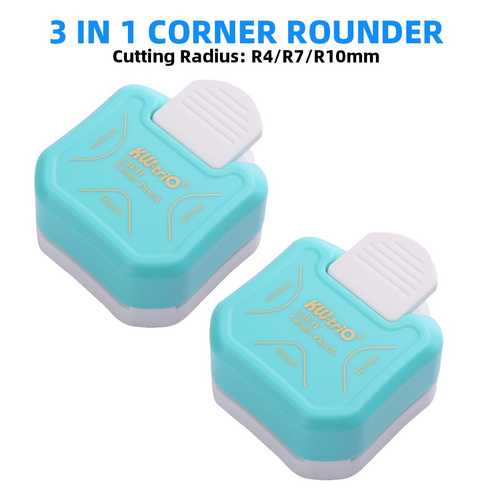 R4 R7 R10 3 In 1 Corner Rounder Papier Stoten Border Punch Ronde Hoek Paper Cutter Card Scrapbooking Voor Diy handgemaakte Ambachten