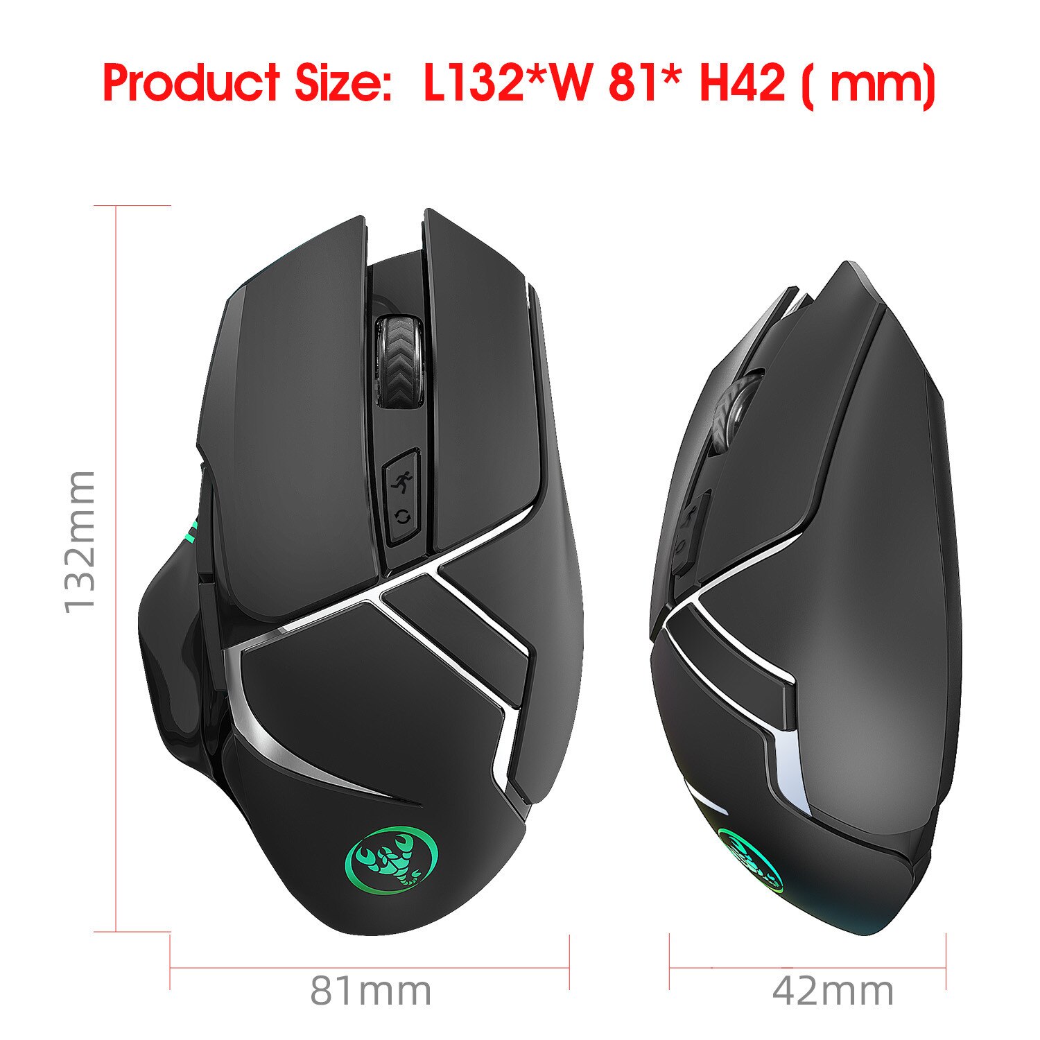 version of wireless gaming mouse for PC with USB interface 2400DPI adjustable gaming mouse#30