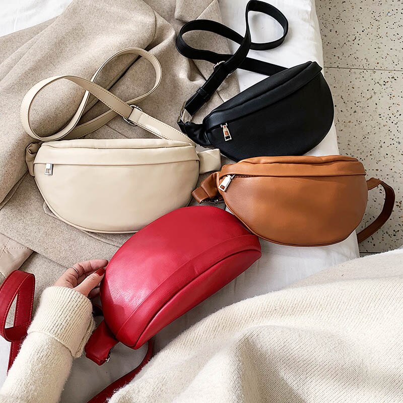 Casual Taille Tas Toevallige Vrouwen Borst Bag Schoudertassen Vrouwelijke Pu Lederen Riem Zakken Vrouwelijke Bolso Fanny Pack