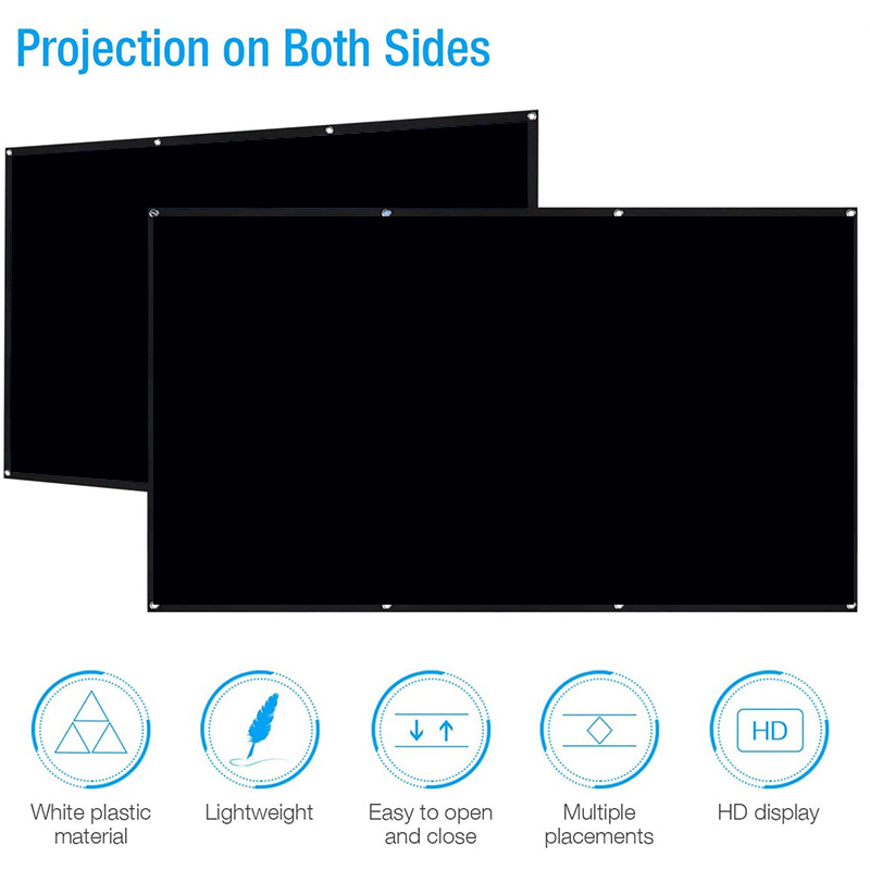 Projector Screen Fabric 100 120 Inch Screen Projection Portable Reflective Cloth For Xgimi H3 YG400 For Beamer