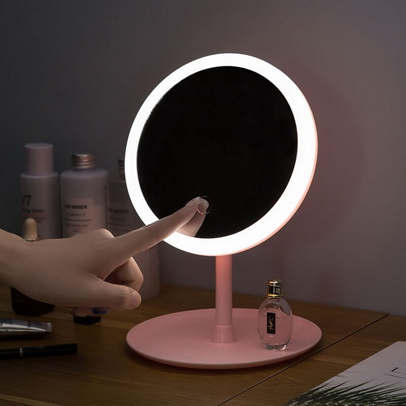 Makeup Backlit Mirror Light with Natural White LED Vanity Mirror Detachable/Storage Base 3 Modes Mirror with Light Makeup