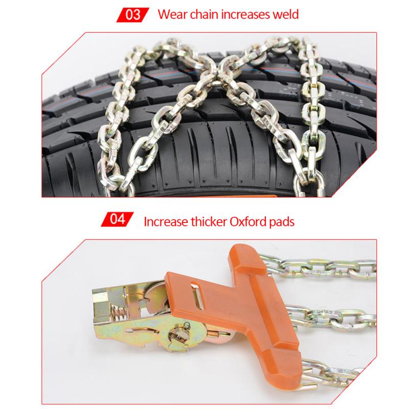 10 stuks antislipkettingen, koudebestendige nylon kettingen voor autobanden, anti-slip kettingen, sneeuwvrij, geschikt voor SUV's