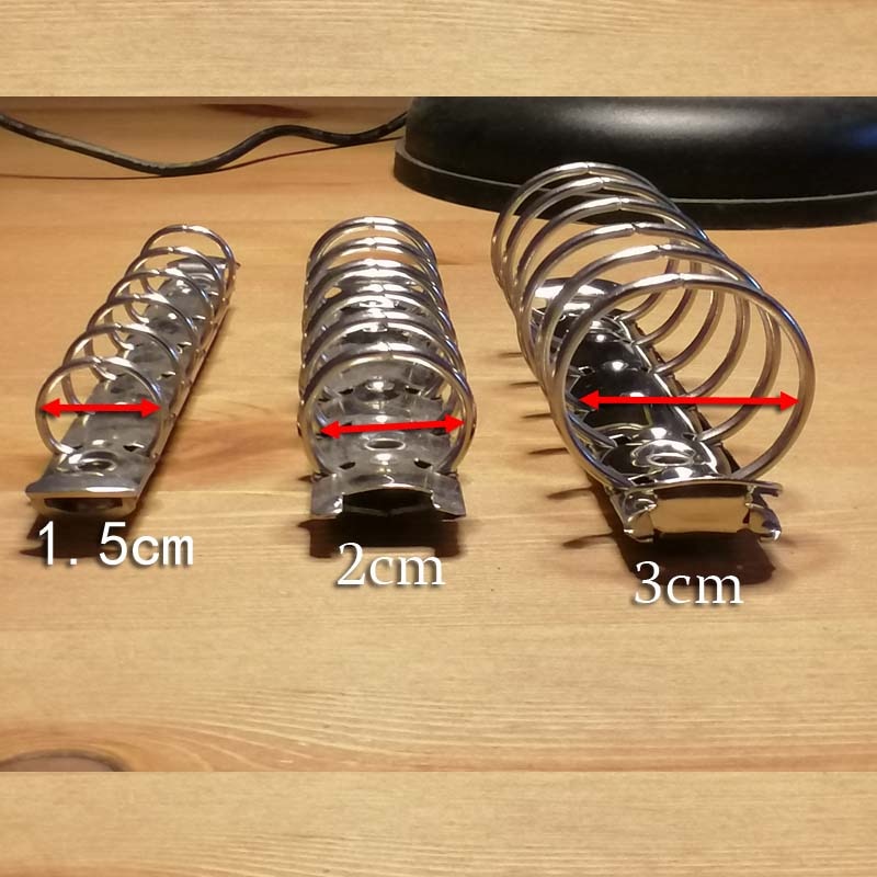 A7 6 anneaux à feuilles mobiles en métal reliure anneaux cahier mécanisme bricolage 3cm 2cm 1.5cm diamètre journal argent anneaux accessoires