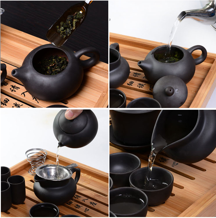 Kung Fu Tea Set Yixing Teapot Handmade Purple Clay Tea Pot Cup Set ,Zisha Ceramic Chinese Tea Ceremony