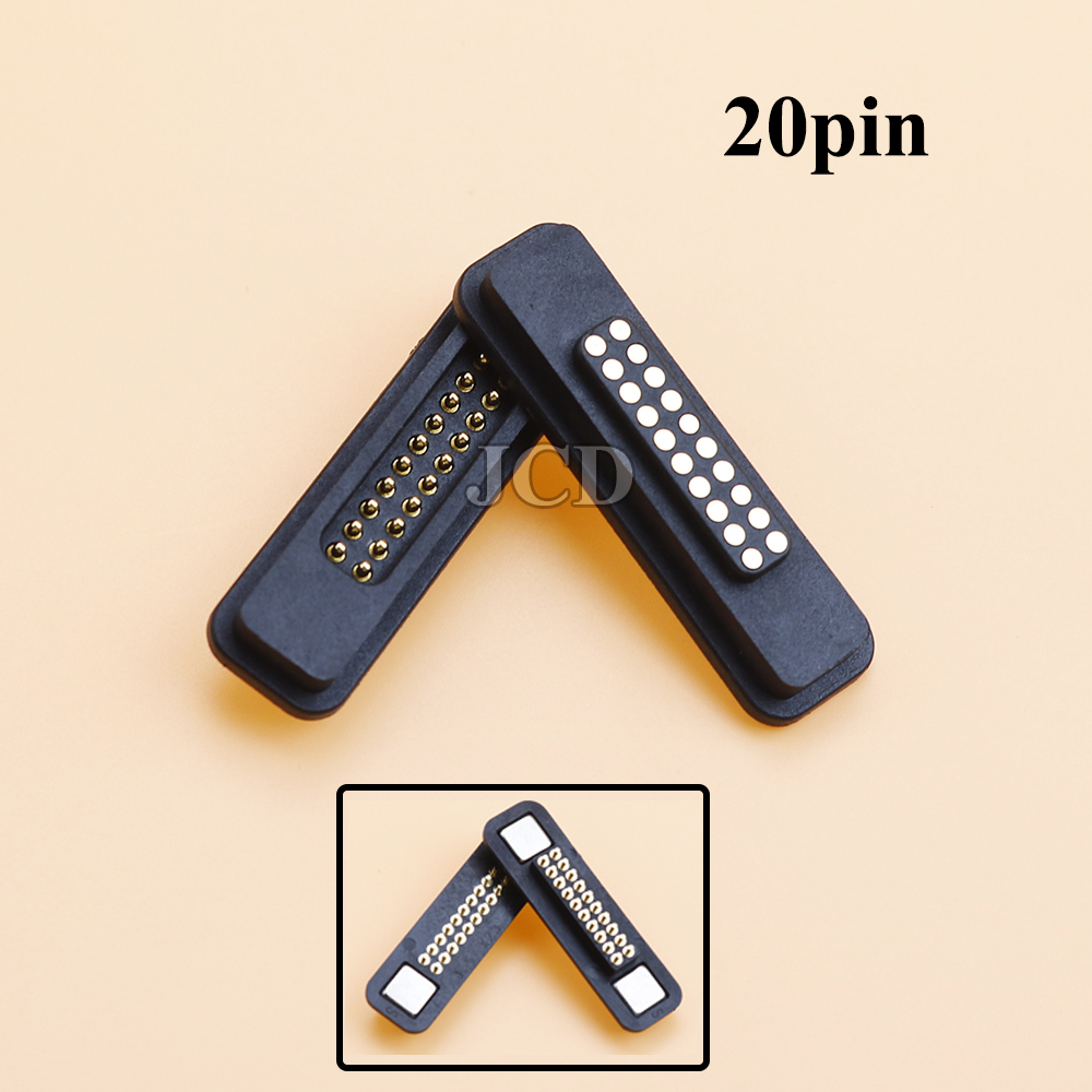 1Pair 13/14/15/16/17/18/19/20Pin Waterproof Magnetic Pogo Pin Connector 2A Male Female Pogopin Spring Loaded DC Power Socket: PURPLE