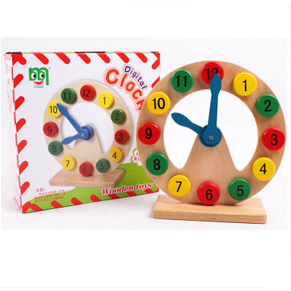 Houten Educatief Klok Speelgoed Voor Baby Speelgoed Vroege Educatieve Leermiddelen Math Speelgoed Digitale Klok Houten Speelgoed Leren Puzzels