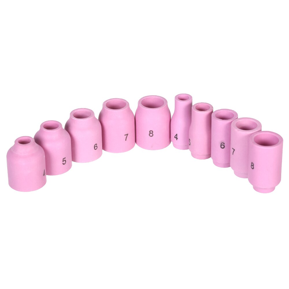 49PCS TIG Welding Torch Stubby Gas Lens #10 Glass Cup Kit for WP-17/18/26