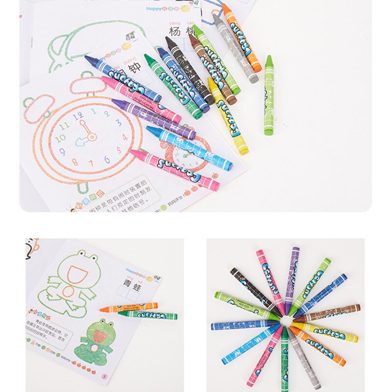 Newly 42/86pcs Count Non Toxics Crayons Set Easy to Hold Color Pen Safe for Children Kids Boy Girl