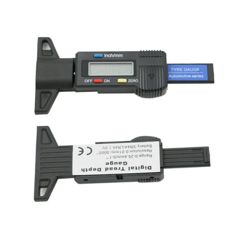 Däckmönster djup linjal led elektronisk digital display däck vernier bromsok digital mönsterdjup testare däck mätning linjal