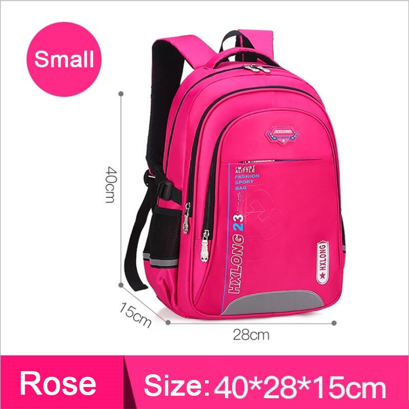 Kinderen Grote Schooltas voor Tiener Meisjes Jongens Hign School Book Bag 18 inch Waterdichte grote Rugzak voor Tieners Jongens Meisjes: Pink small