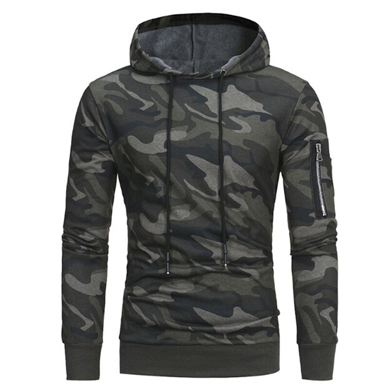 Autumn And Winter Outdoor Sports Hoodie Loose Camouflage Hoodie men&#39;s Sports Track Suit Gym Fitness Training Sports Top