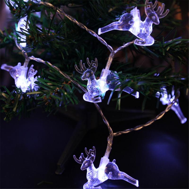 Led Sika Herten String Kerst Dag Elanden-Vormige Herten Decoratie Lantaarn Batterij Powerd Licht Strip Jaar Kerst Decoratie: warm white / 1.2M