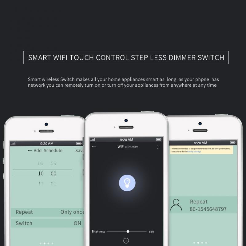 Smart Wi-Fi Light Switch Dimmer Wireless Controller Wifi Light Switch For Alexa Google Home Remotely Smartlife App Control