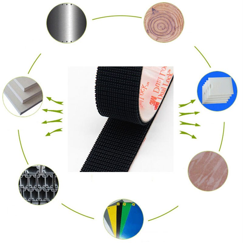 3M Dual Lock Black and Transparent Mushroom Adhesive Fastener Tape Velcros Adhesivo Type 400/25.4mm Width Strong Glue 1Meter