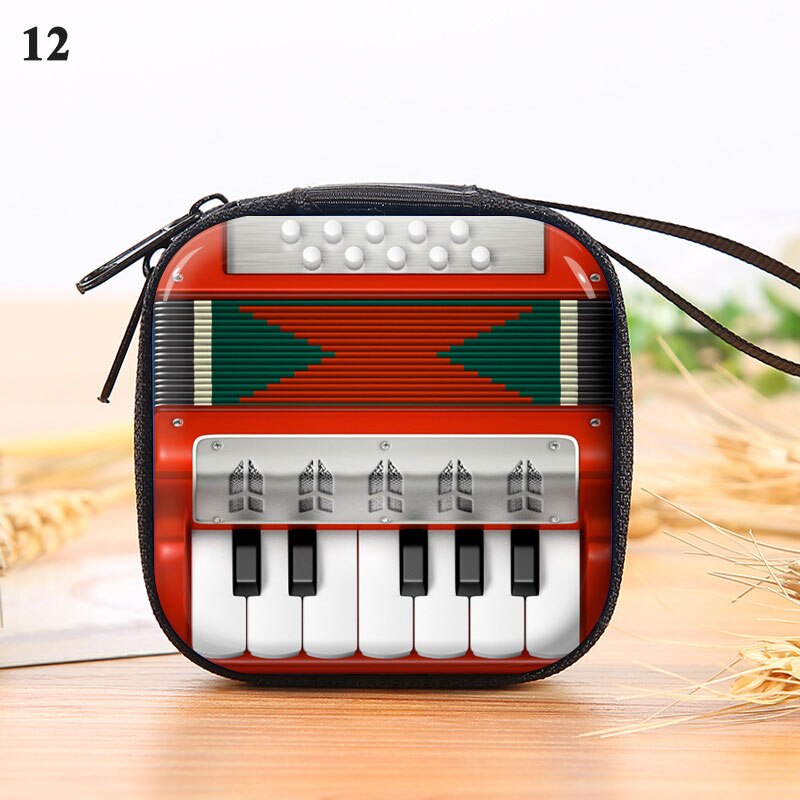 Retro Record Tape Pattern Tinplate Coin Purse Key Case Headphone Bag Coin Purse Storage Box Earphone Pocket Arrivals: 12