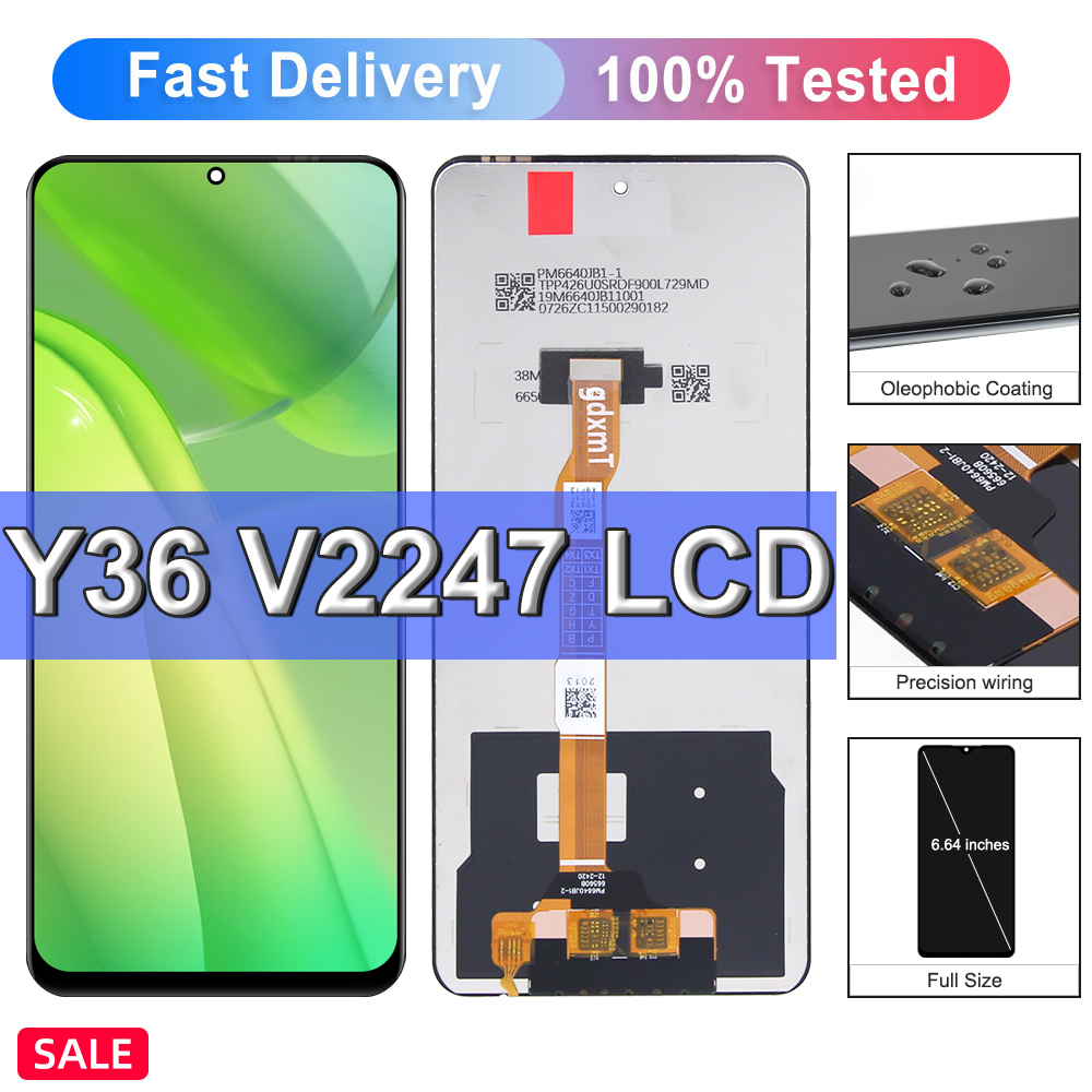 Y36 Display For Vivo Y36 4G V2247 LCD Display Touch Screen Assembly Replacement Parts For Vivo Y36 Display Screen