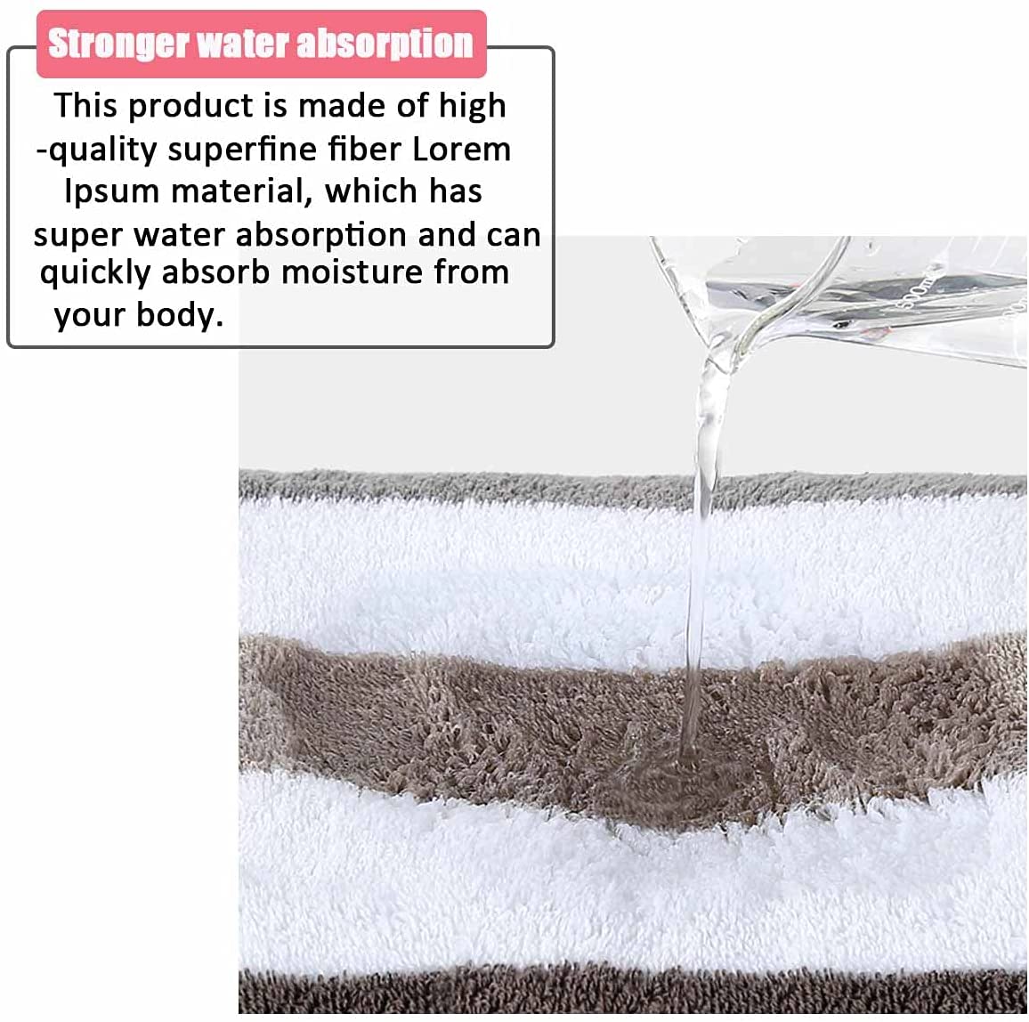 Serviettes de bain Super douces 35x75cm, ensembles de serviettes absorbantes et à séchage rapide, résistantes à la décoloration sans perte de cheveux