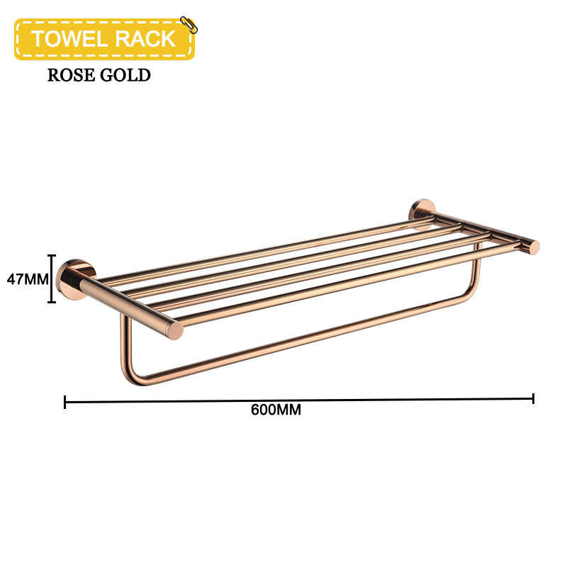 Rose Gold Wall Mounted Bathrobe Hook Paper Towel Holder Towel Ring Towel Rack Cup Holder Toilet Brush Bathroom Accessories