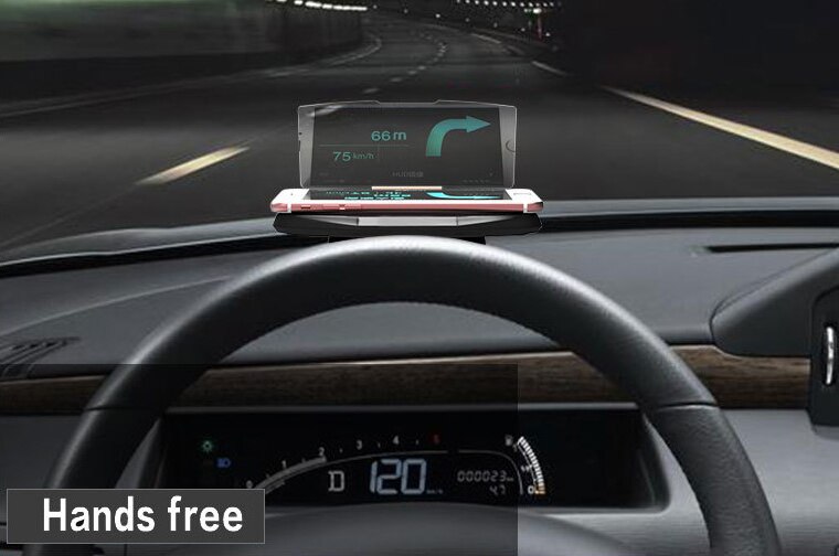 HUD Head Up Display Car HUD Navigation Mobile Phone Projector GPS Navigation Projector Phone Holder for Samsung Huawei