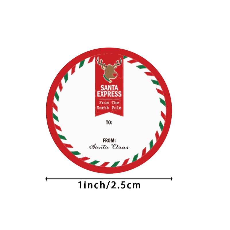 Merry Christmas DIY Handmade Sticker Package Thank You Label Sealing Stickers Party Festive Decor Supplies Children Adult