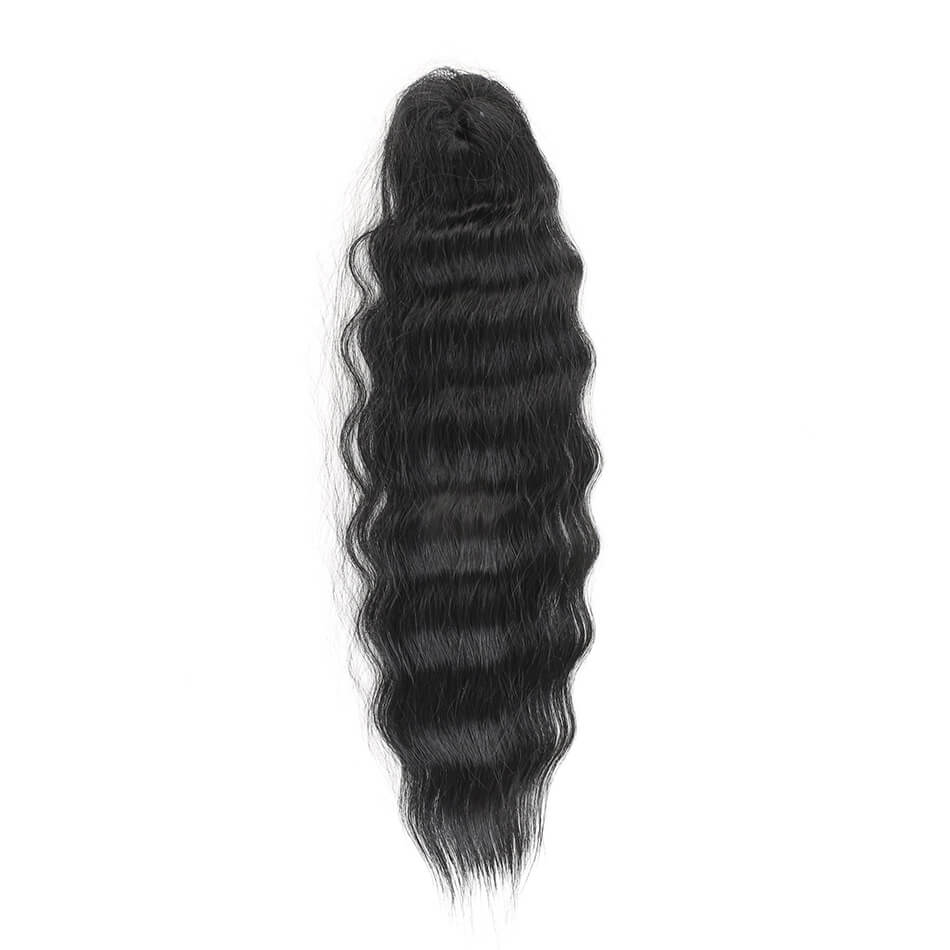 Synthetic Hair Bundles With Closure Body Wave 16-18 Inches Hair Extensions Natural colors For Women By BOOMING HAIR