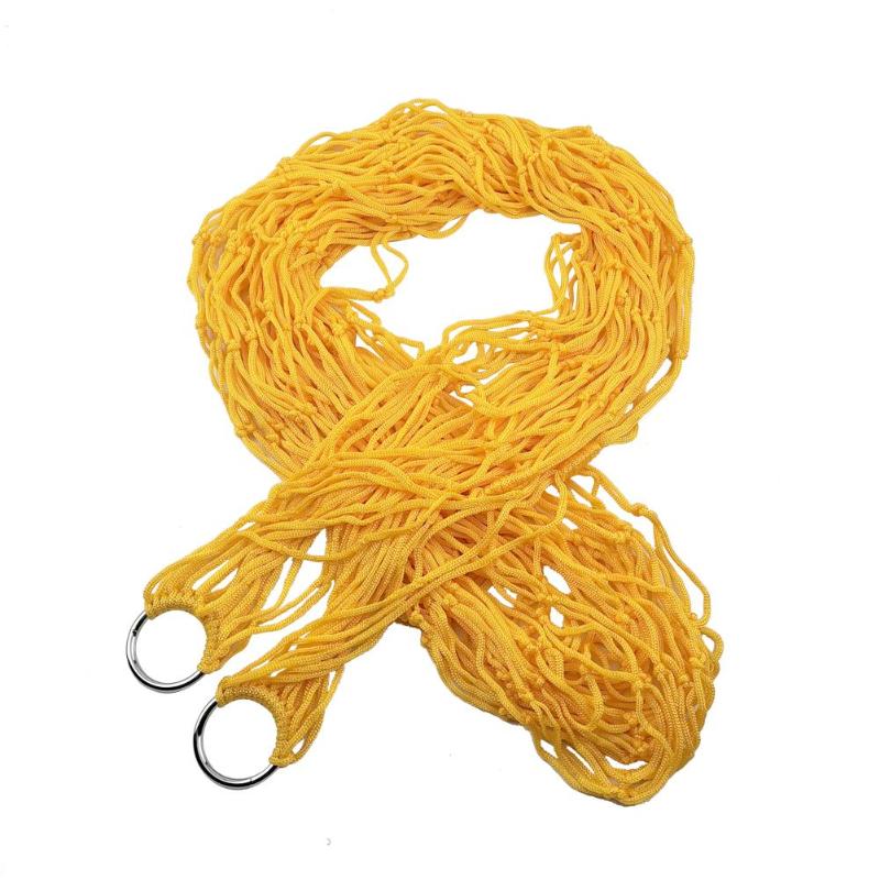 Pojedyncza osoba siatka nylonowy hamak przenośny na kemping plaża wypoczynek na świeżym powietrzu wiszące łóżko huśtawka dla dorosłych meble Ulatralight nowość