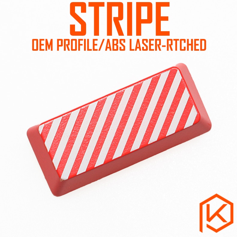 Novelty Shine Through Keycaps ABS Etched, Shine-Through stripe black red for custom mechanical keyboard enter backspace 2.25u 2u