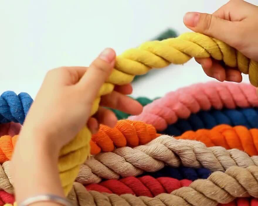 Sznurek bawełniany Gruby skręcony sznur Ręcznie robione akcesoria Dekoracyjne DIY Rzemiosło Dekoracja Sznurek bawełniany robić torby Pasek ze sznurkiem