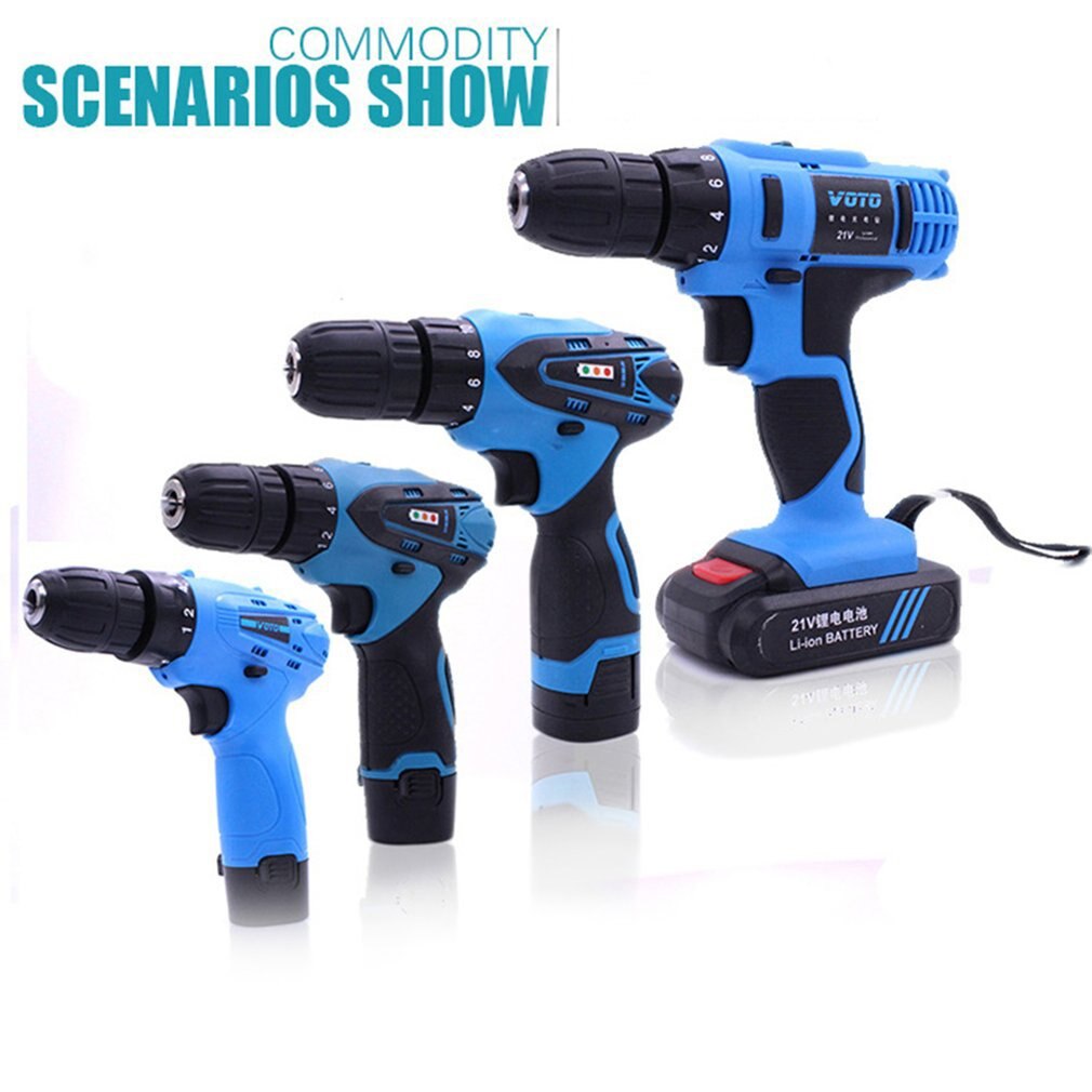 Multifunctional Electric Hand Drill Household Cordless Screwdriver Drill Rechargeable Power Tools Screwdriver