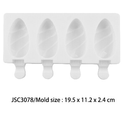 FUNBAKY Ice Cream Molds Silicone Popsicle Forzen Party With Wooden Sticks: Yellow