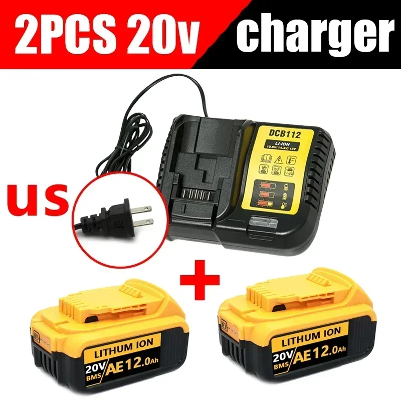 DCB200 20V Battery Compatible with dewalt power Tools 18V 12Ah rechargeable electric tool Lithium batteries 20V 18Volt 18v 12Ah