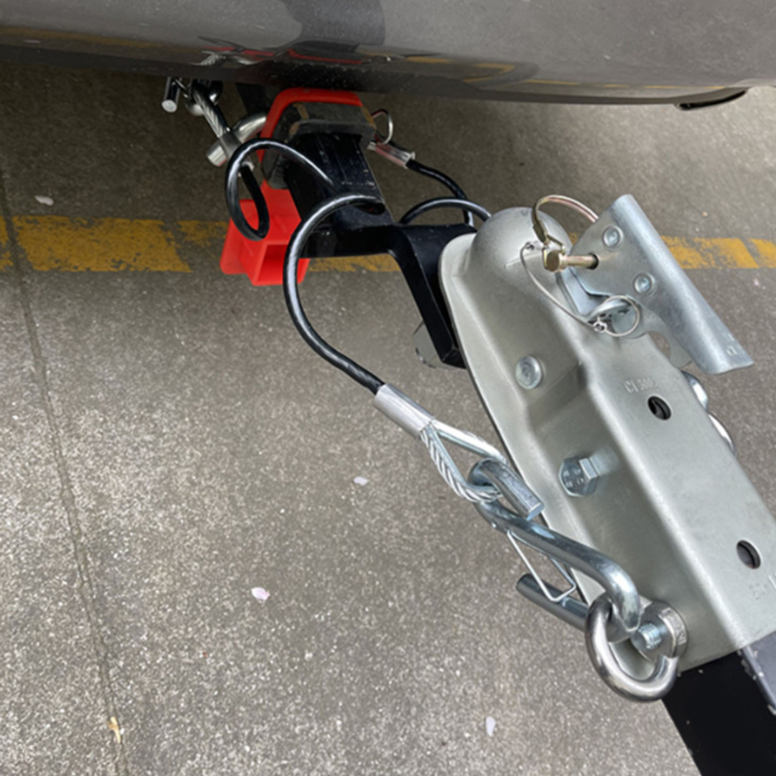 27.6 Inch Aanhangwagen Veiligheidskabel Draagbare S Haak Veer Veiligheidskabel 3500Lbs Hoge Sterkte Veiligheid Sleepkabel Voor Rv