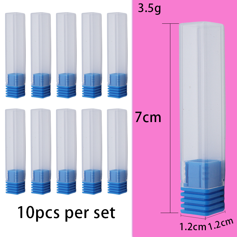 Contenedor de 10 Uds para brocas de uñas, agujero de 2,35mm, 8 colores: Verde claro