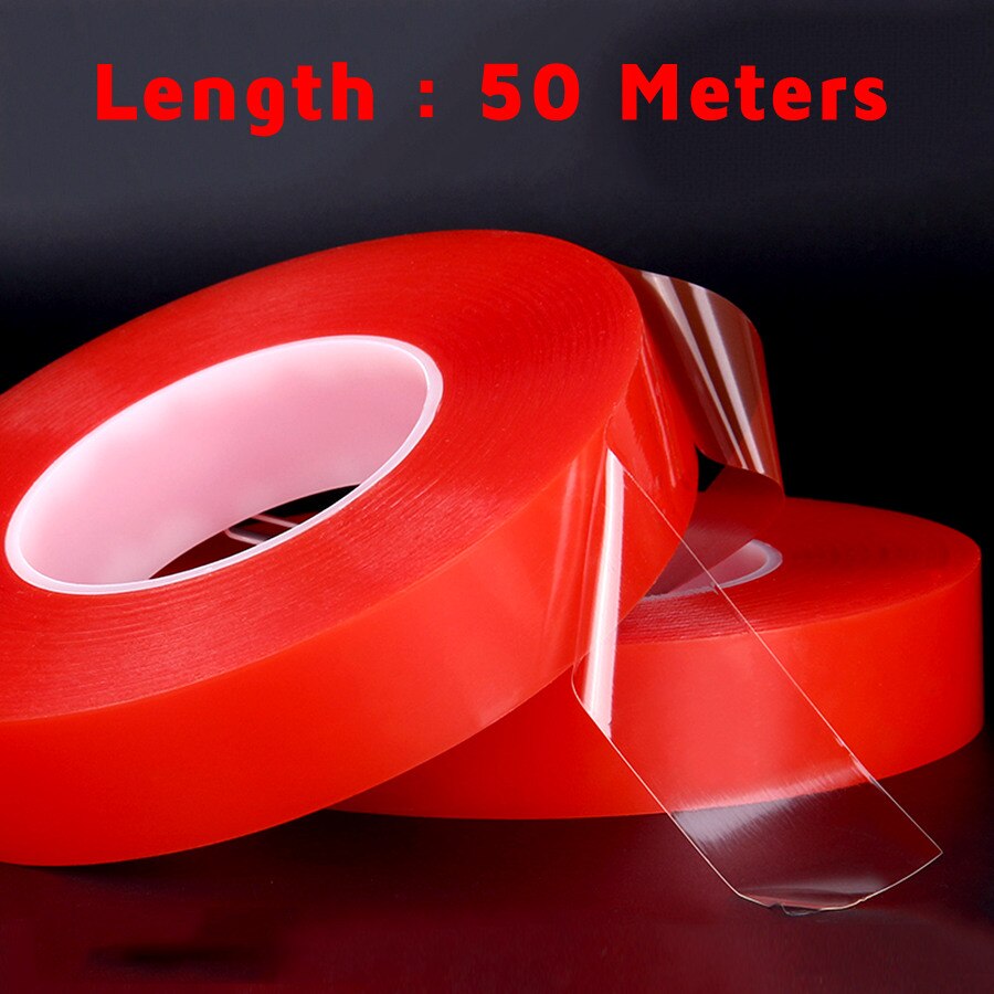 Sterke Pet Telefoon Reparatie Tape Dubbelzijdige Tape Geen Spoor Voor Mobiele Telefoon Tablet Lcd Touch Screen Rood Film Clear sticker