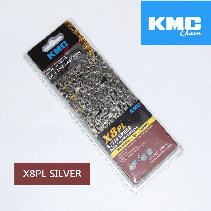 Kmc ketting x8 x9 x10 x10sl x11 x11sl goud zilver ketting mtb road fiets voor shimano ketting 8 9 10 11 SPEED 116L chain fiets