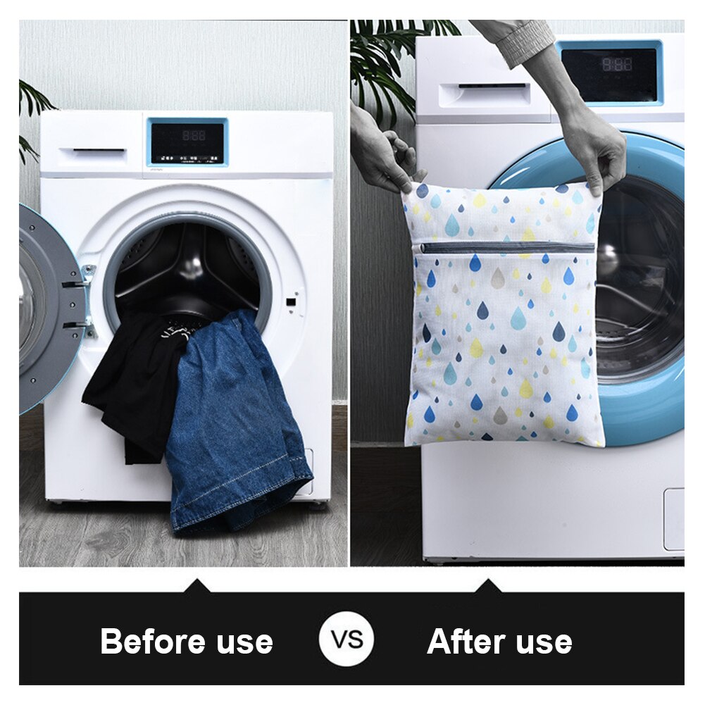Bolsa de lavandería de malla de 5 uds que previene la deformación de ropa red gruesa estilo japonés sujetador grueso bordado bolsa de almacenamiento de ropa interior