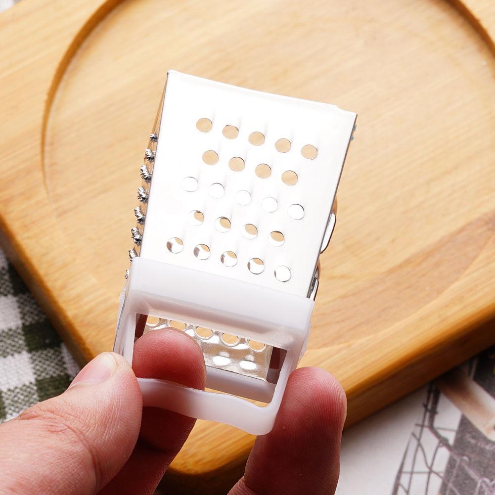 Rvs Mini Vierzijdige Rasp Schaafmachine Multifunctionele Groenten Cutter 4-zijdige Messen Huishoudelijke Doos Rasp Container