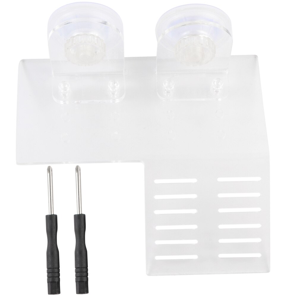 Turtle Dock Basking Platform Floating Turtle Pier with 2 Suction Cups (White) - Size
