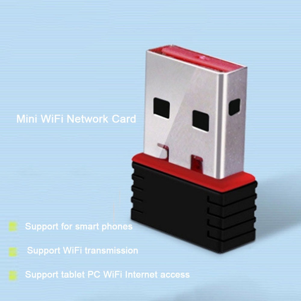 Mini adaptador Wifi inalámbrico USB de 150Mbps, tarjeta LAN de red, adaptador 8188/7601, tarjeta de red para teléfono inteligente, tableta, PC, reproductores HD