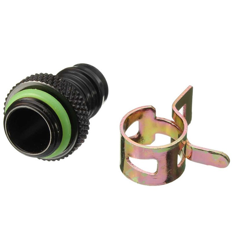 2 stk modhagebeslag computer vandkøling radiator kobber heatsinks køler klemme til 3/8 tommer id slange  g1/4 forkromet del