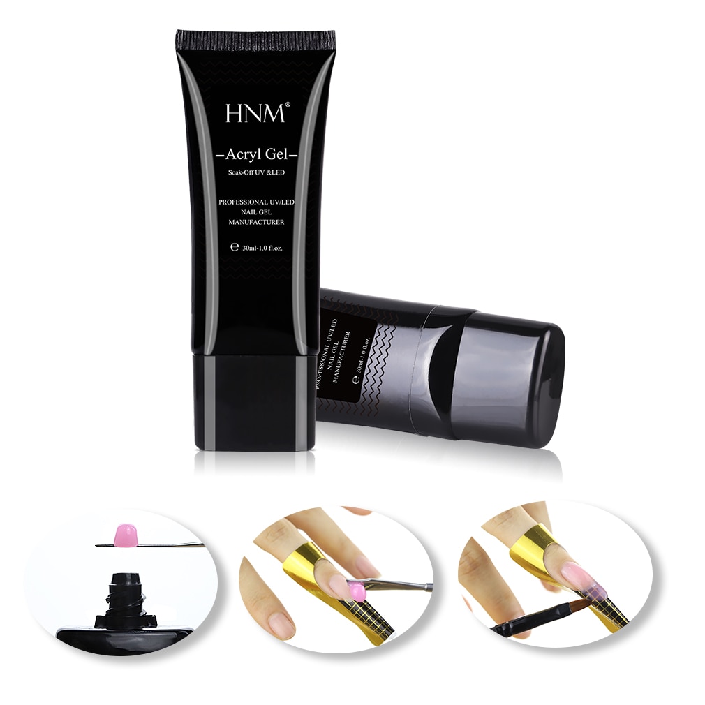 HNM 30ML UV Poly Gel Baumeister Nagel Acryl Gel Verlängerung Acryl Poligel Acrylgel Nagel Formen Aufkleber Stift Pinsel Für näGel Polieren Kunst