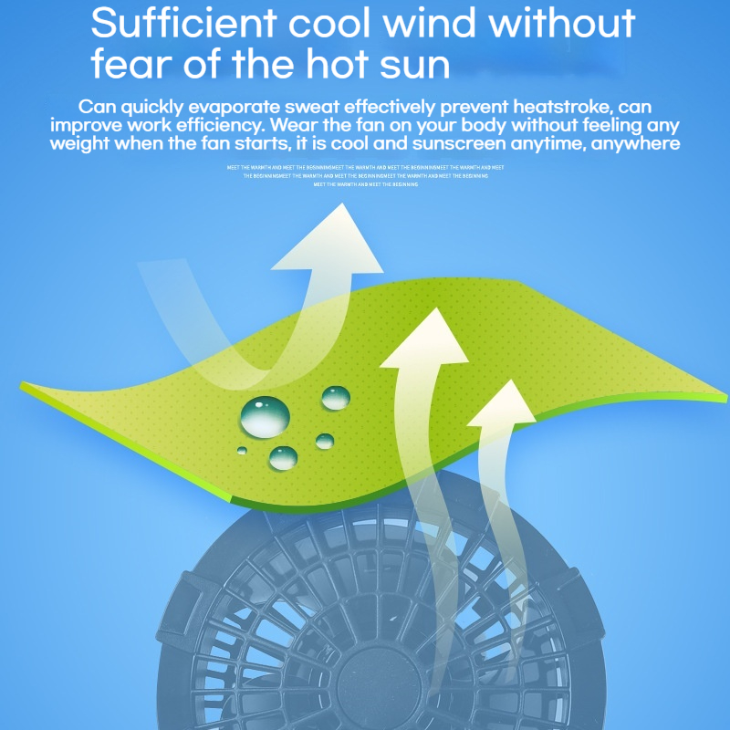 Zomerse koelventilator, airconditioningpak, slim fit, unisex, multi-pocket, casual, modieus, intelligent, koelvest, werkkleding