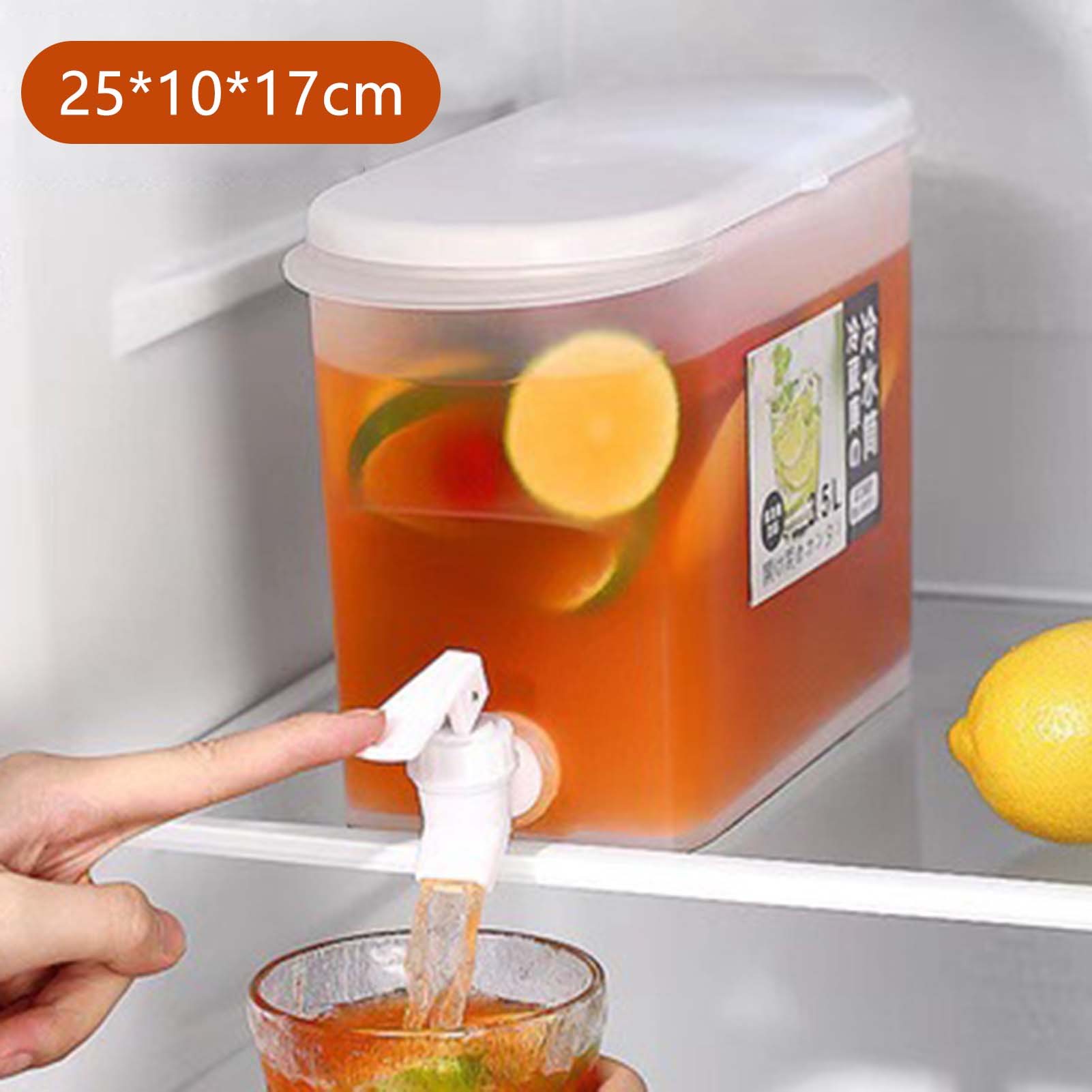 Kallvattenkokare 3.5/5l med kranvattenkanna lemonadbehållare dryckesdispenser för kylskåp dryckesdispenser vattenhink