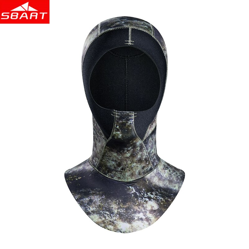 SBART-gorros de neopreno de camuflaje para hombre y mujer, 3MM, capucha de neopreno para mantener el calor, con hombro, para surf, buceo, accesorios