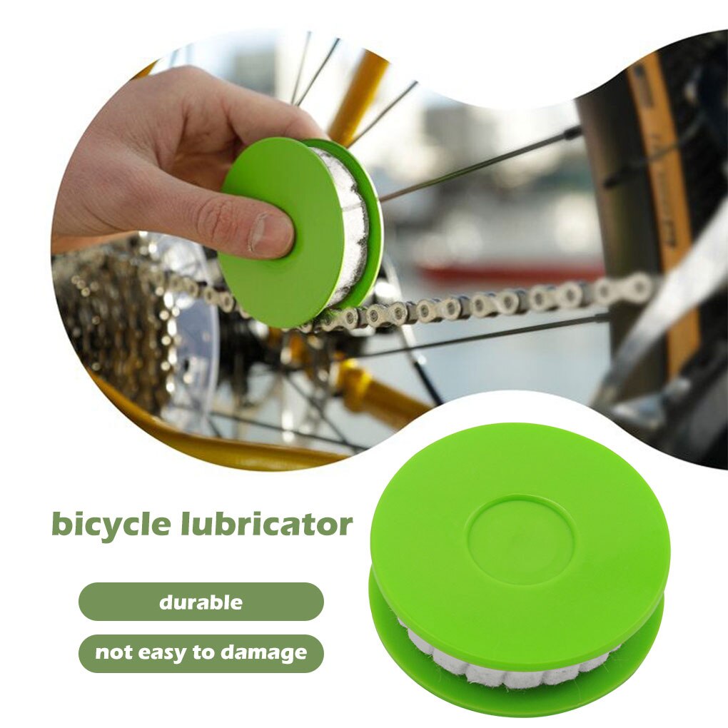 Bike Chain Lubricator Bicycle Chain Oiler Lubricating Disc Bicycle Maintenance Tool Cycling Gear Roller Lubricant Bike Accessory