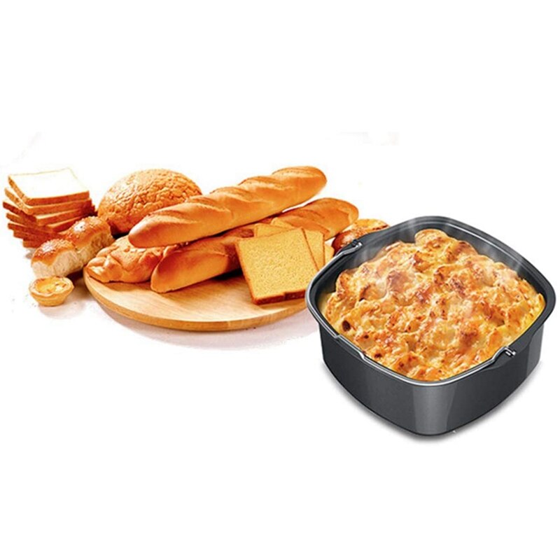 Antiaanbak bakvorm, airfryer elektrische frituurpan accessoire antiaanbak bakvorm braadslede bakplaat voor  hd9860