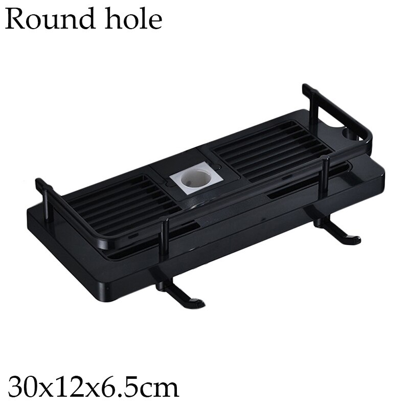 Adjustable Bathroom Pole Shower Shelf Shower Caddy Organizer Shower Head Stand Soap Shampoo Storage Rack Lifting Rod Shower Tray: 30x12x6.5cm