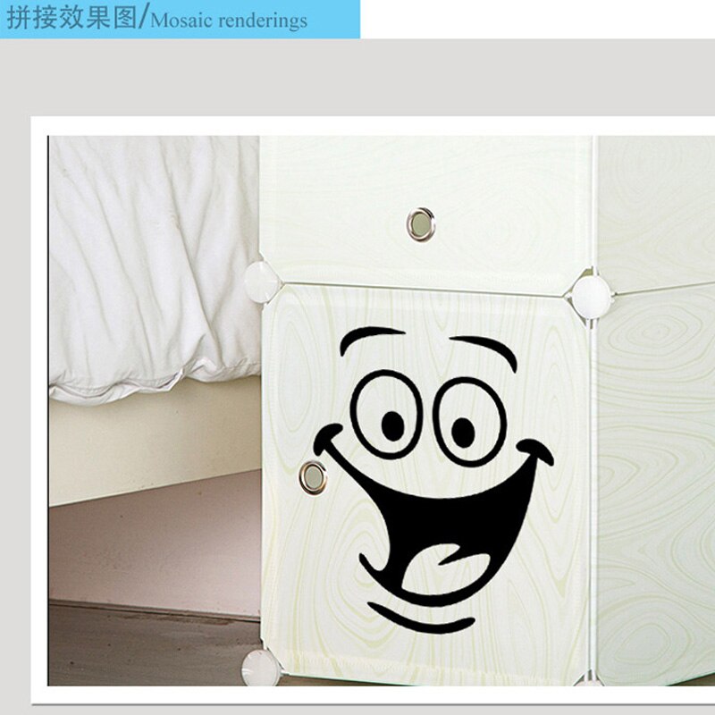 Zollor Wall Sticker Toilet Sticker DIY Cute Big Mouth Smiling Face Home Decoration Pattern Eco-friendly Wall Decals