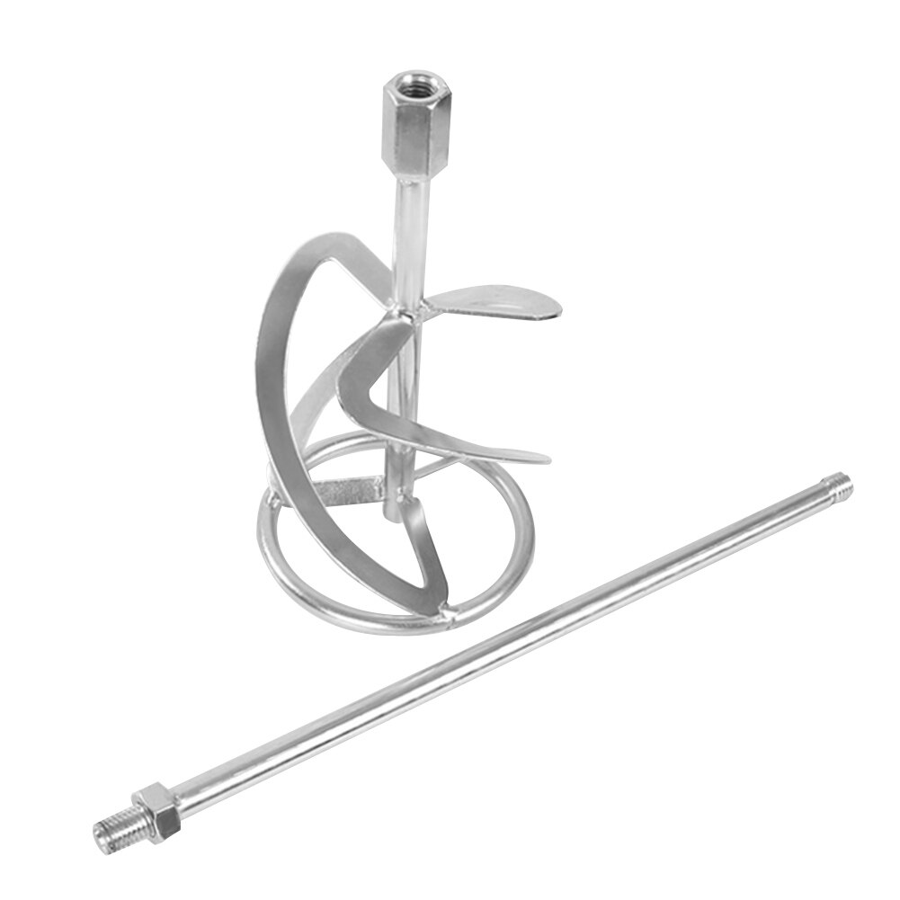 Cement Putty Paint Coating Agitator Mechanical Rod S - Type Threaded Head Stirring Rod Mud Paint Attachment Spiral Mixer