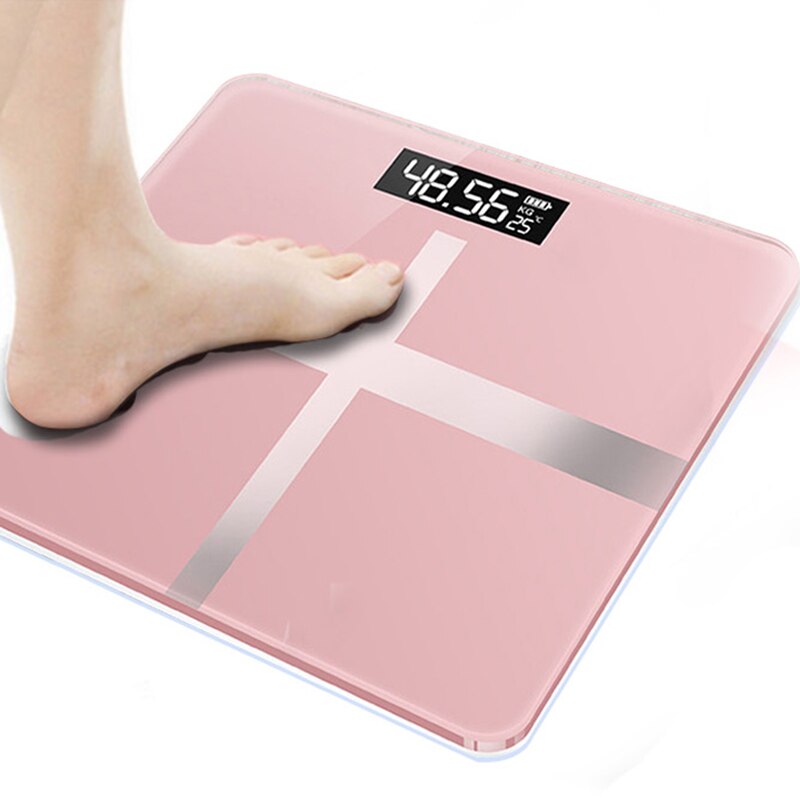 LCD Display Body Weighing Digital Health Weight Scale Bathroom Floor Electronic Body Floor Scales Glass Smart Scales Battery